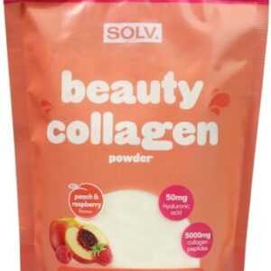 SOLV Premium 5000mg Pure Type 1 Marine Collagen Peptides, 50mg Hyaluronic Acid, VIT C, Biotin, Vitamin A, Retinol, Zinc - Mango & Lychee Flavour (30 Servings), Beauty Vitamins Skin Hair Supplements - Image 6
