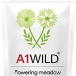 A1 Lawn - A1Wild Flowering Meadow 80/20 Mix, Wildflowers and Grasses, Attracts Bees & Butterflies, Colourful Display of Flowers, UK Native Species - Ideal for Over-Seeding, Sowing New Area & Gift