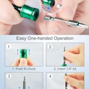 Katerk 6PCS 1/4 Inch Hex Shank Screwdriver Bits Holder Keychain Lightweight Portable Drill Bit Organizer for DIY, Electrical, Woodworking, Construction, and Maintenance - Image 9