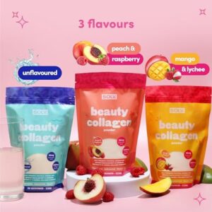 SOLV Premium 5000mg Pure Type 1 Marine Collagen Peptides, 50mg Hyaluronic Acid, VIT C, Biotin, Vitamin A, Retinol, Zinc - Mango & Lychee Flavour (30 Servings), Beauty Vitamins Skin Hair Supplements - Image 5