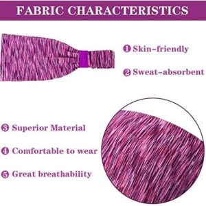 GoHZQ Sports Headband for Women, Running Yoga Workout Headband Elastic Cotton Fabric Lightweight Non-slip Wicking Sweatband - Image 4