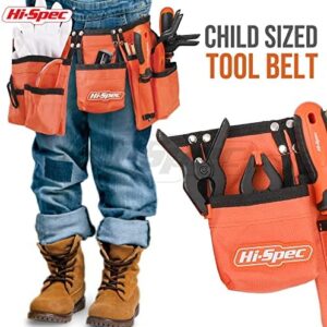 Hi-Spec 16pc Orange Kids Tool Kit Set & Child Size Tool Belt. Real Metal Hand Tools for DIY Building, Woodwork & Construction Learning Tool Kit for Kids. Gift for Boys and Girls - Image 3
