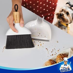 MR.SIGA Mini Dustpan and Brush Set, Portable Cleaning Brush and Dustpan Combo with Bamboo Handle, 1 Set - Image 6