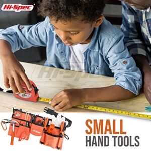 Hi-Spec 16pc Orange Kids Tool Kit Set & Child Size Tool Belt. Real Metal Hand Tools for DIY Building, Woodwork & Construction Learning Tool Kit for Kids. Gift for Boys and Girls - Image 6