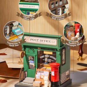 Rolife DIY Miniature House Kit Model Kits for Adults to Build Home Desk Bookshelf Decoration Century Post Office Craft Kits Hobbies for Adults Gift Idea for Girls Boys Kids DS037 - Image 3