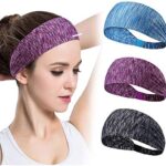 GoHZQ Sports Headband for Women, Running Yoga Workout Headband Elastic Cotton Fabric Lightweight Non-slip Wicking Sweatband