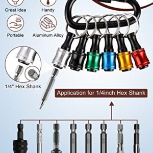 Katerk 6PCS 1/4 Inch Hex Shank Screwdriver Bits Holder Keychain Lightweight Portable Drill Bit Organizer for DIY, Electrical, Woodworking, Construction, and Maintenance - Image 6