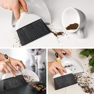 MR.SIGA Mini Dustpan and Brush Set, Portable Cleaning Brush and Dustpan Combo with Bamboo Handle, 1 Set - Image 5